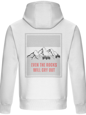 Even The Rocks Will Cry Out RED - AWDis Heavyweight Boxy Hoodie